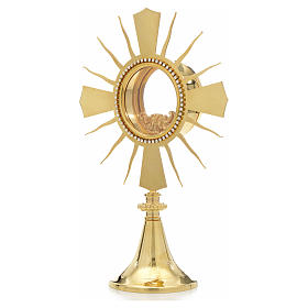 Monstrance with rhinestones, height 33cm, 8cm display case