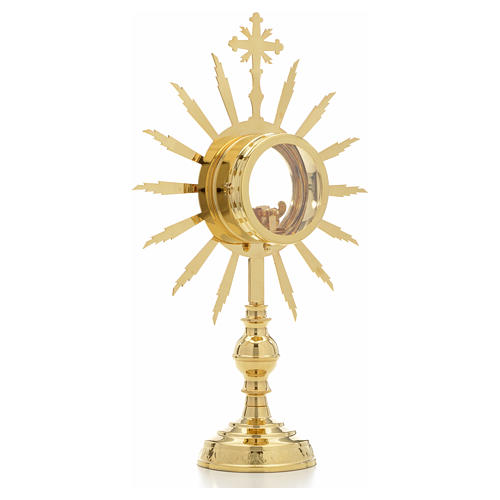 Monstrance with rays, height 38cm, 8cm display case 3