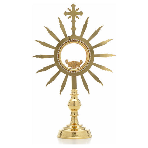 Monstrance with rays, height 38cm, 8cm display case 1