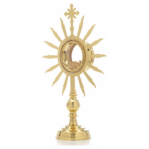 Monstrance with rays, height 38cm, 8cm display case 2