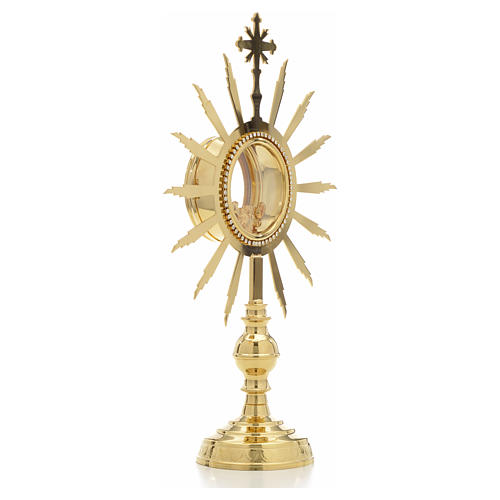 Monstrance with rays, height 38cm, 8cm display case 4