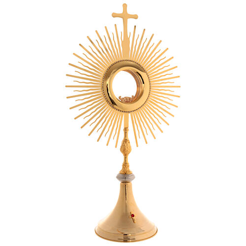 Monstrance, sun shaped, height 75 cm with 10cm  display case 1