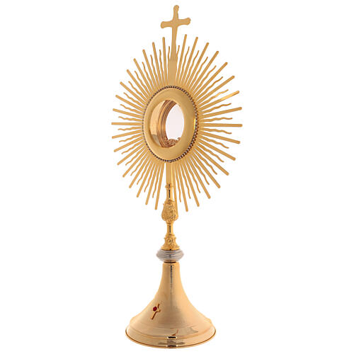 Monstrance, sun shaped, height 75 cm with 10cm  display case 3