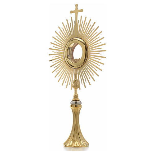 Monstrance, sun shaped, height 75 cm with 10cm  display case 2