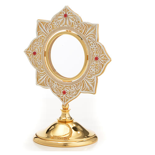 Ostensório exposição latão e filigrana 6