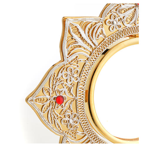 Ostensório exposição latão e filigrana 7