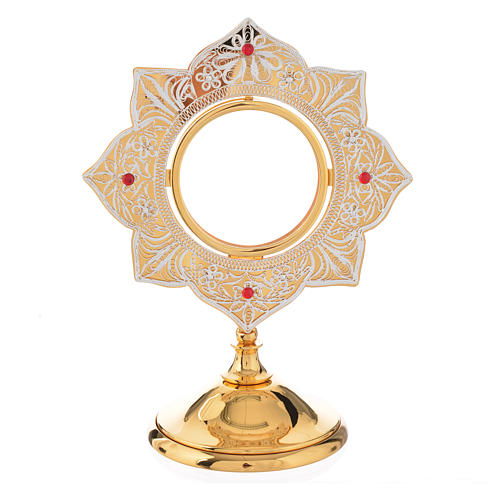 Ostensório exposição latão e filigrana 9