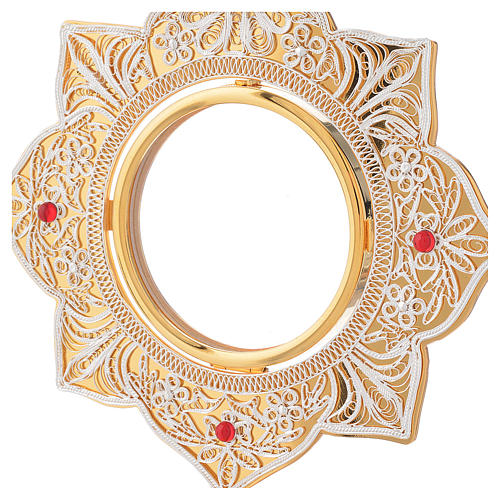 Ostensório exposição latão e filigrana 4