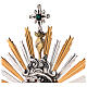 Monstrance in brass, Baroque style and strass with angel s6