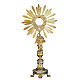 Monstrance in brass with Baroque style base and angel s1