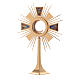 Monstrance in brass with enamels, Fish and Loaves, Holy Spirit s1