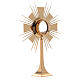 Monstrance in brass with enamels, Fish and Loaves, Holy Spirit s3