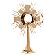 Monstrance in brass with enamels, Fish and Loaves, Holy Spirit s4