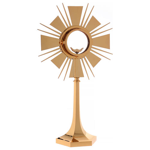 Monstrance in brass with enamels, 4 Evangelists 5