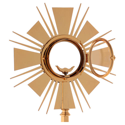 Monstrance in brass with enamels, 4 Evangelists 6