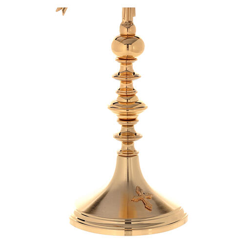 Monstrance in brass with chiselled decoration 4