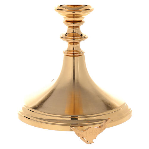 Monstrance in brass with chiselled decoration 7