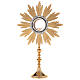 Monstrance in brass with chiselled decoration s1