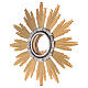 Monstrance in brass with chiselled decoration s2