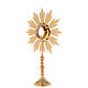 Monstrance in brass with chiselled decoration s6