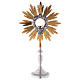 Monstrance in two tone brass H 60cm s1