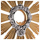 Monstrance in two tone brass H 60cm s2