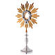 Monstrance in two tone brass H 60cm s3