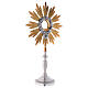 Monstrance in two tone brass H 60cm s5