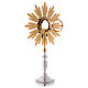 Monstrance in two tone brass H 60cm s6