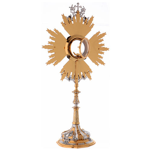 Monstrance in two tone brass with angels 9