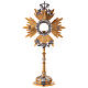 Monstrance in two tone brass with angels s1