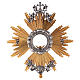 Monstrance in two tone brass with angels s2