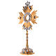 Monstrance in two tone brass with angels s5