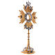 Monstrance in two tone brass with angels s7
