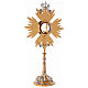 Monstrance in two tone brass with angels s9
