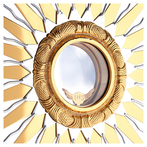 Monstrance in two tone brass H 69cm  4