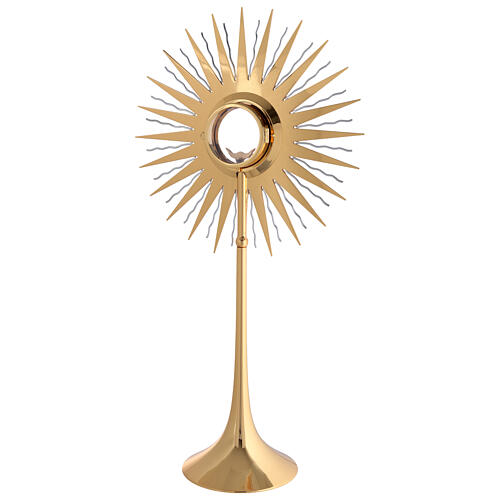 Monstrance in two tone brass H 69cm  5