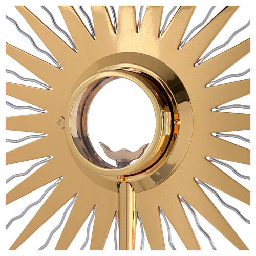 Monstrance in two tone brass H 69cm  6