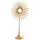 Monstrance in two tone brass H 69cm  s1