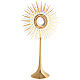 Monstrance in two tone brass H 69cm  s3