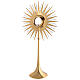 Monstrance in two tone brass H 69cm  s5