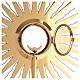 Monstrance in two tone brass H 69cm  s7
