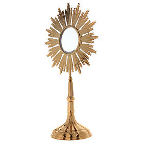 Monstrance for Magna host in gold-plated brass H 69cm