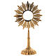 Monstrance for Magna host in gold-plated brass H 69cm s1