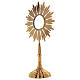 Monstrance for Magna host in gold-plated brass H 69cm s2