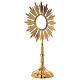 Monstrance for Magna host in gold-plated brass H 69cm s4