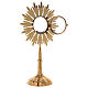 Monstrance for Magna host in gold-plated brass H 69cm s5