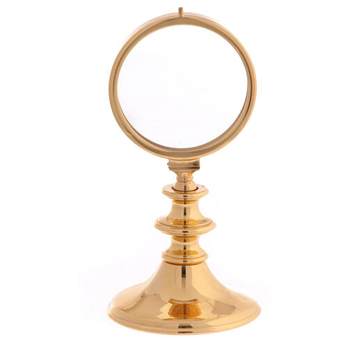 Chapel Monstrance in gold-plated brass H 16cm, host 7,5cm 3