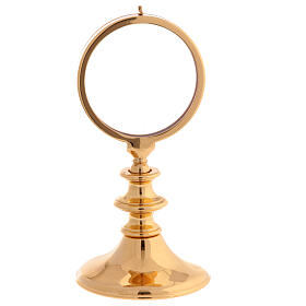 Teca ottone dorato h 16 cm ostia 7,5 cm