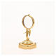 Chapel Monstrance in gold-plated brass with angel 18cm s6